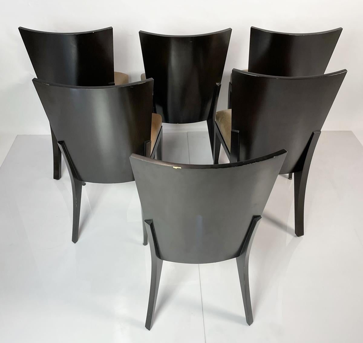 Set of Six Cadette Dining Chairs by Dakota Jackson For Sale 4