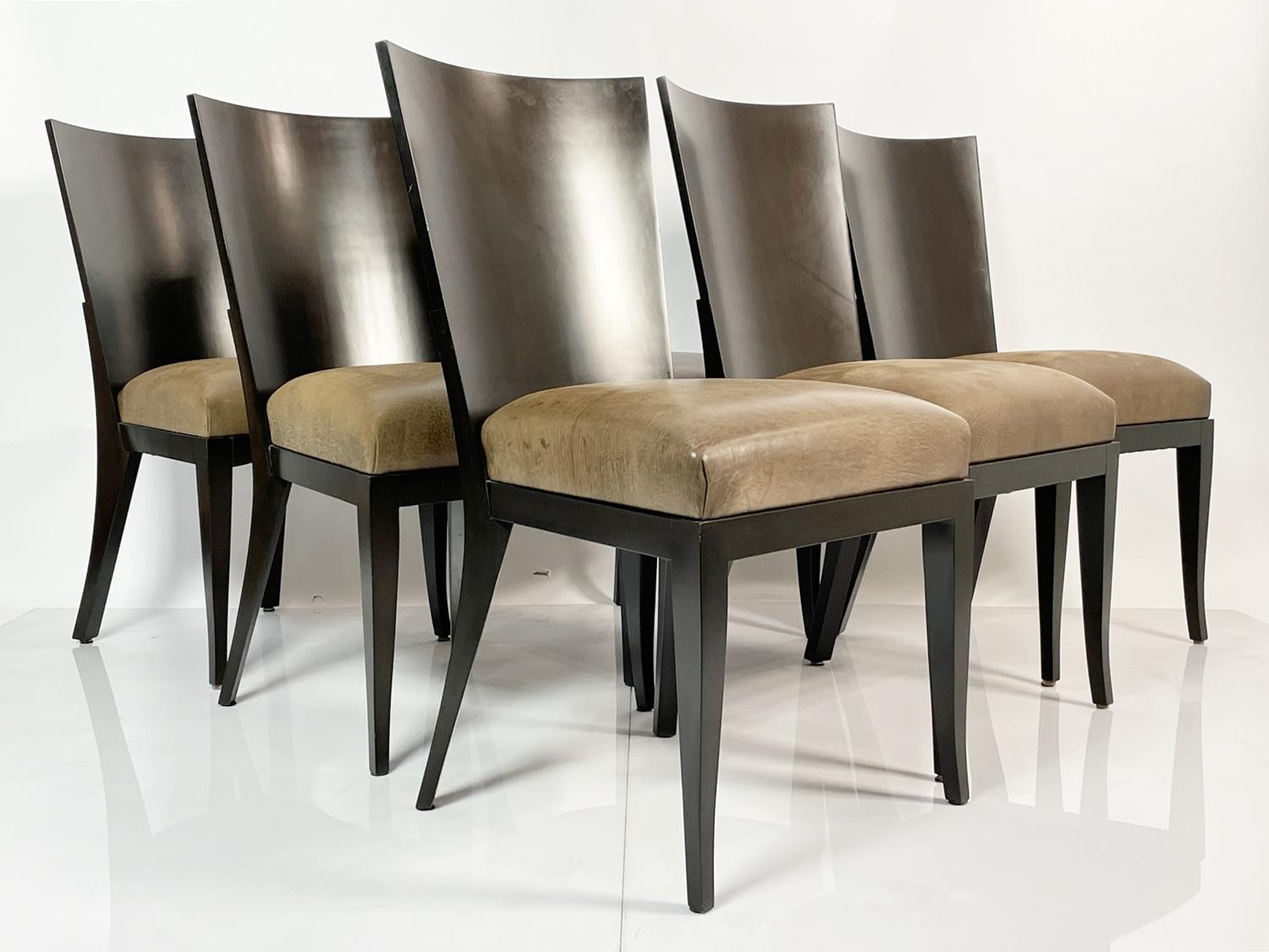 Stained Set of Six Cadette Dining Chairs by Dakota Jackson For Sale