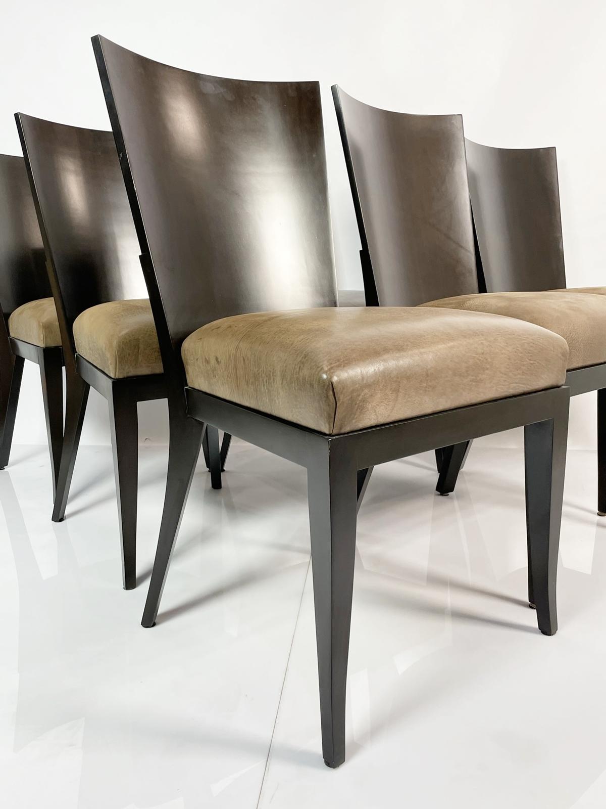 Set of Six Cadette Dining Chairs by Dakota Jackson For Sale 1
