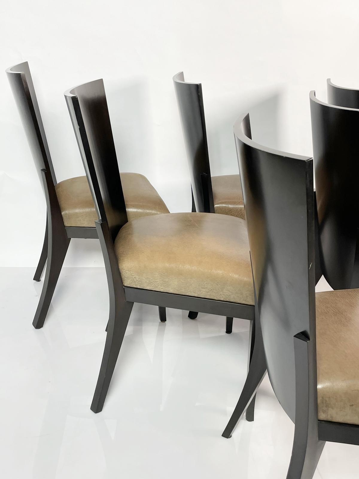 Set of Six Cadette Dining Chairs by Dakota Jackson For Sale 3