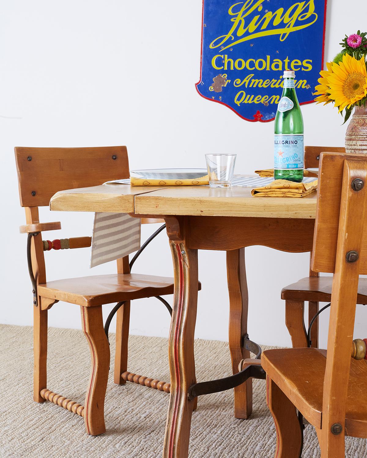 Set of Six California Rancho Monterey Dining Chairs 8