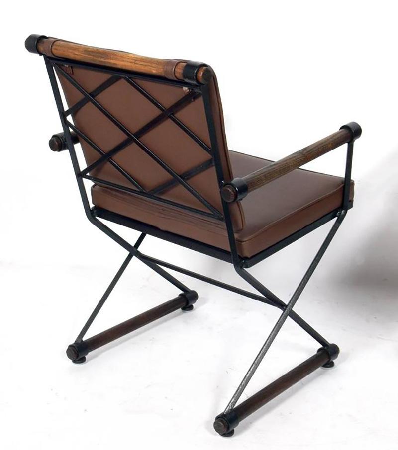 Sechs Esszimmerstühle im Campaigner-Stil nach Cleo Baldon im Angebot 1