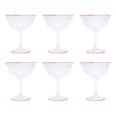 Set of Six Campbell-Rey Cosima Murano Coupes