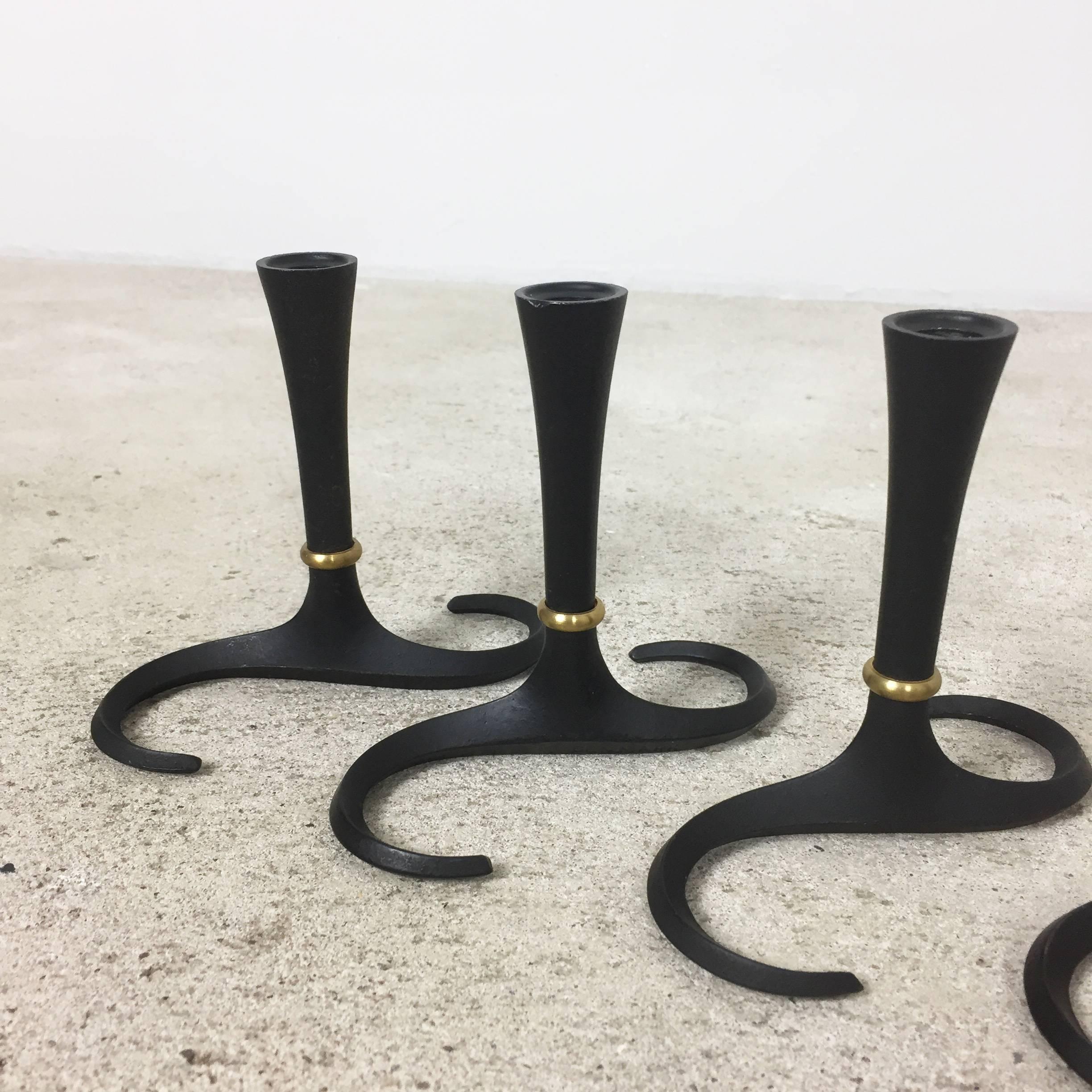 Mid-Century Modern Set of Six Candleholder by Jens Harald Quistgaard for Dansk Designs, Denmark