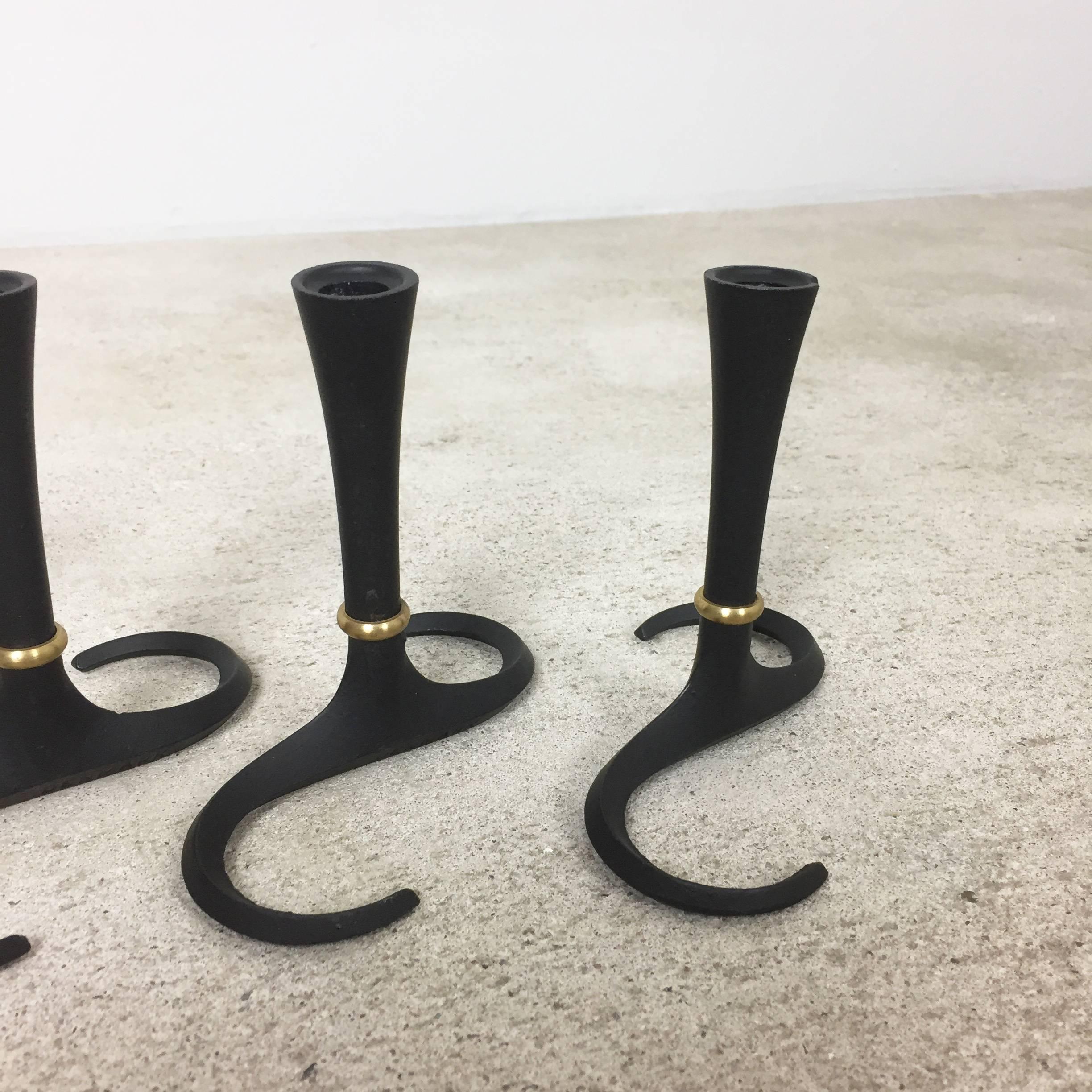 Danish Set of Six Candleholder by Jens Harald Quistgaard for Dansk Designs, Denmark