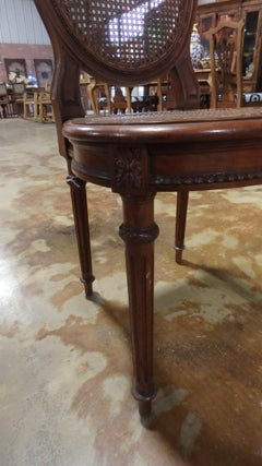 Set of Six Cane Back and Cane Seat French Chairs