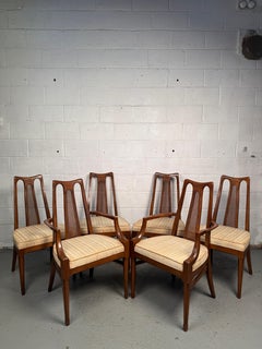 Set of Six Cane Back Dining Chairs By White Furniture