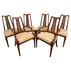 Set of Six Cane Back Dining Chairs By White Furniture