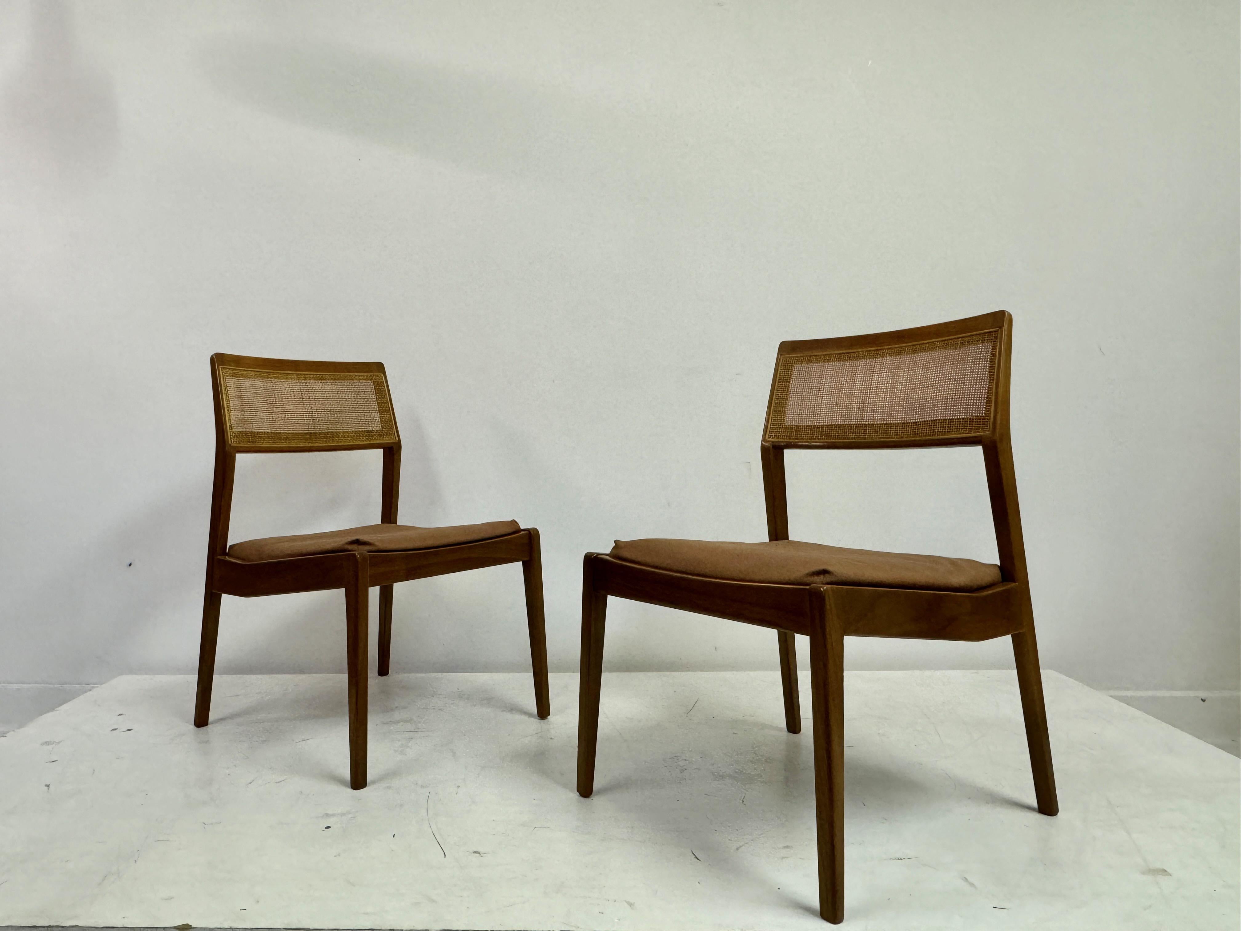 Set of Six Cane Back Playboy Dining Chairs By Jens Risom For Sale 5