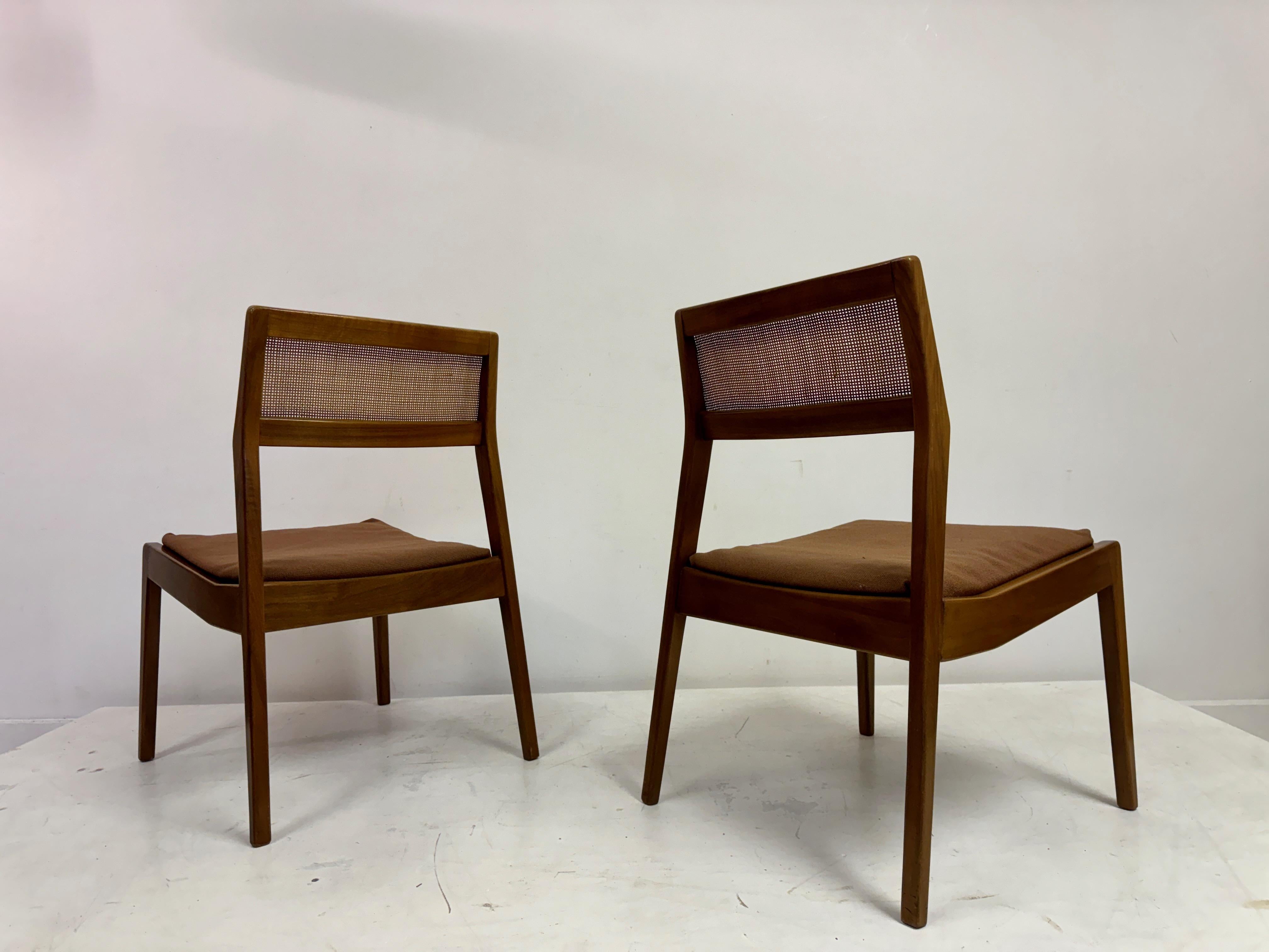 Set of Six Cane Back Playboy Dining Chairs By Jens Risom For Sale 8
