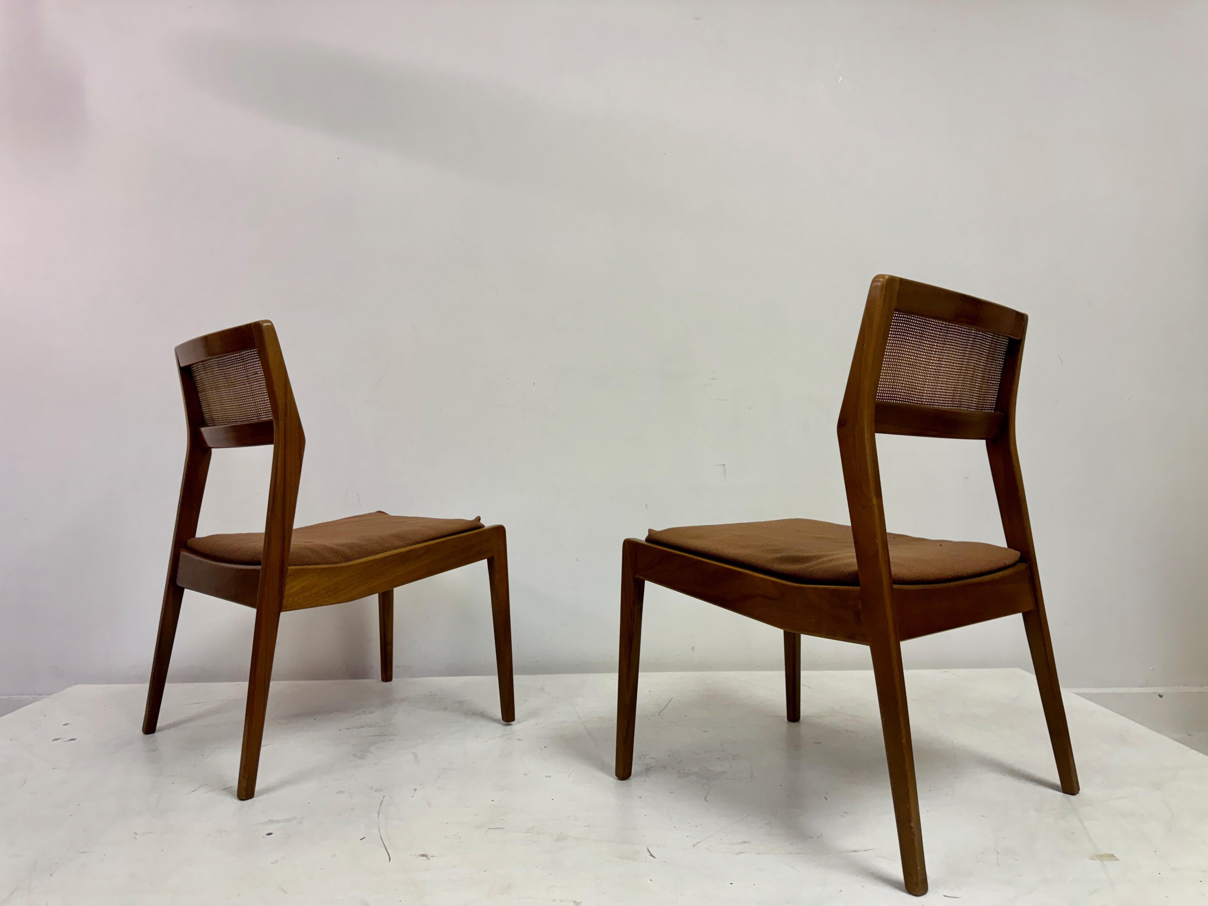 Set of Six Cane Back Playboy Dining Chairs By Jens Risom For Sale 3