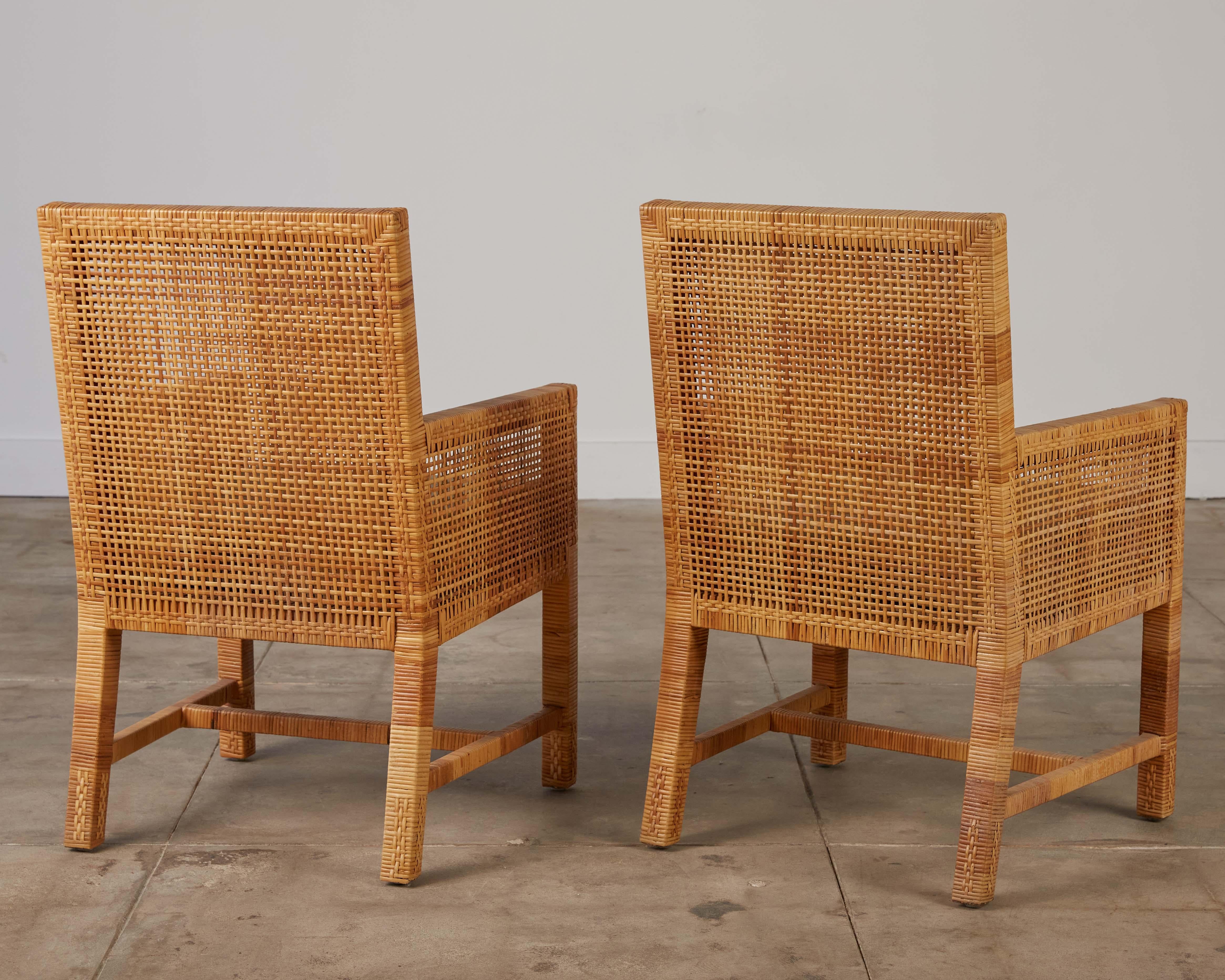 Set of Six Cane Dining Chairs by Danny Ho Fong for Tropi-Cal 2