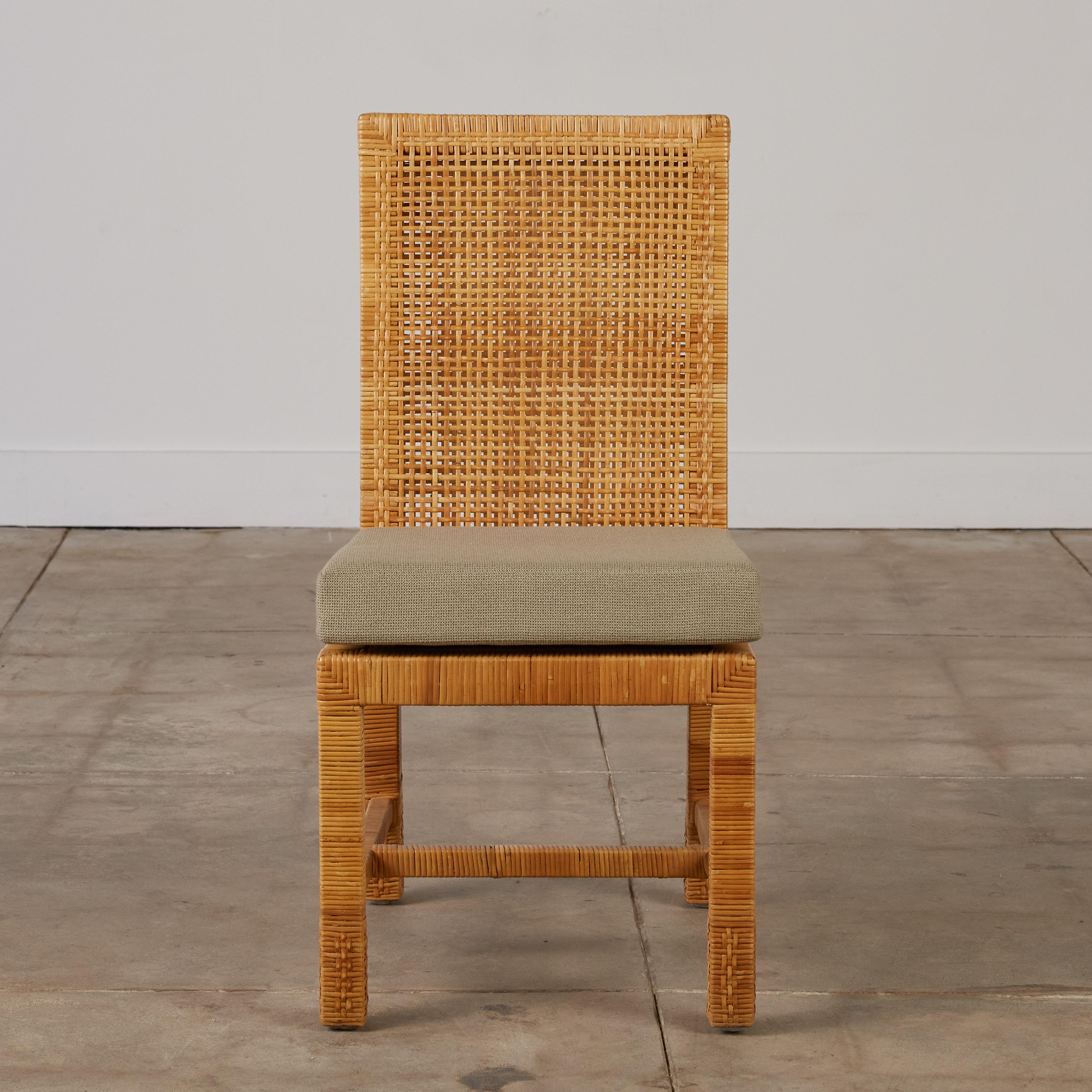 Set of Six Cane Dining Chairs by Danny Ho Fong for Tropi-Cal 3