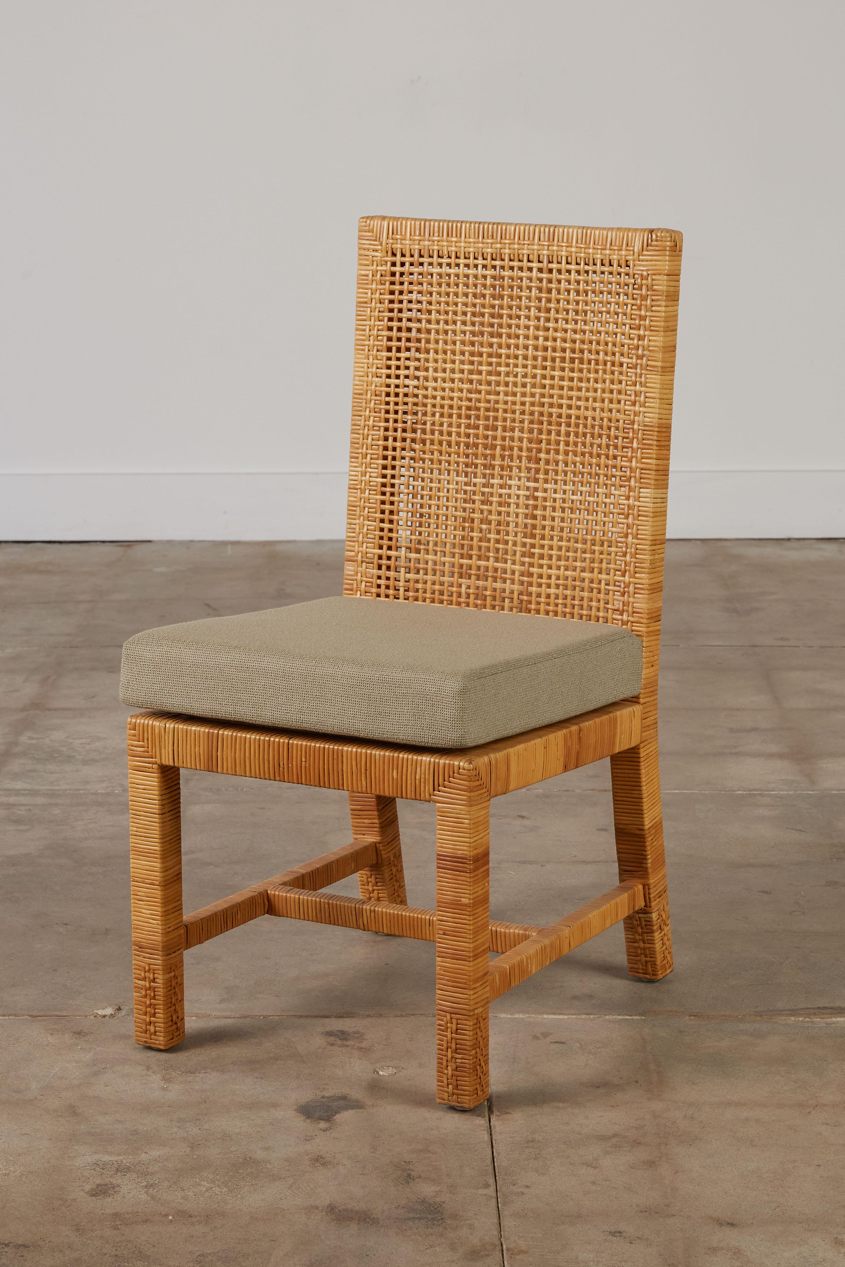 Set of Six Cane Dining Chairs by Danny Ho Fong for Tropi-Cal 4