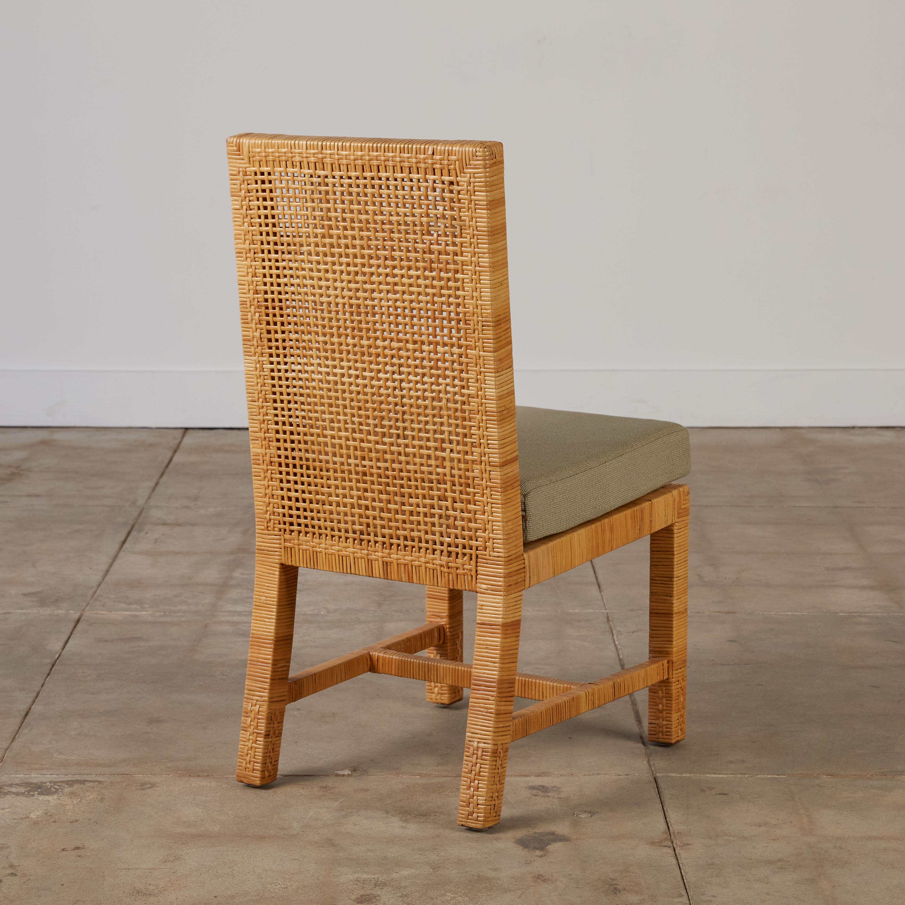 Set of Six Cane Dining Chairs by Danny Ho Fong for Tropi-Cal 6