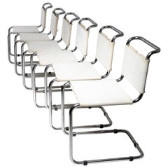 Set of Six Cantilever Chairs by Marcel Breuer for Gavina