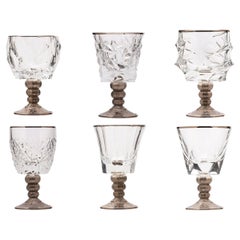 Sechser-Set Capriccio Assorted Chalices in Platin