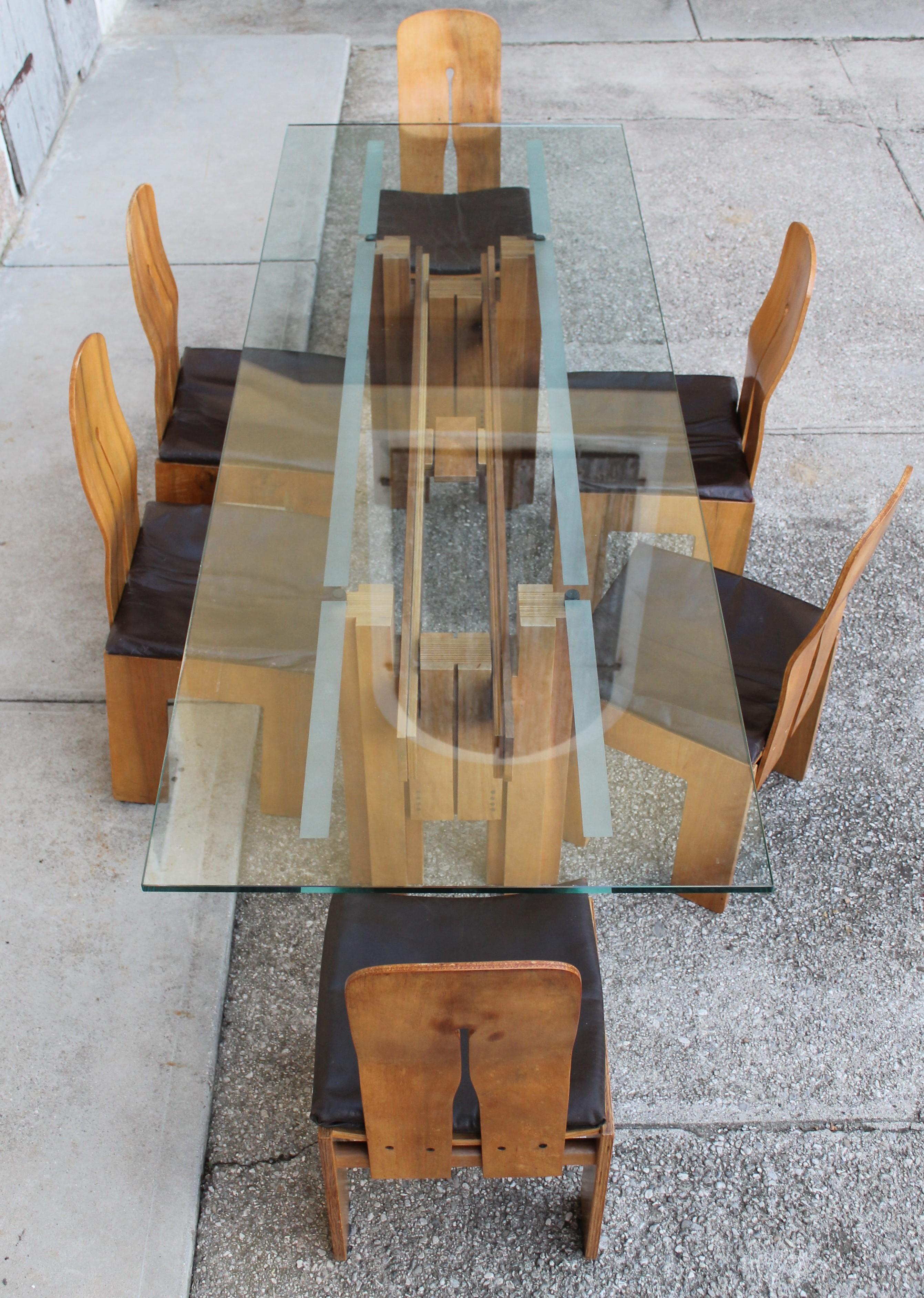 Set of Six Carlo Scarpa 1934/765 Walnut Chairs for Bernini, Italy, 1977 in vendita 9