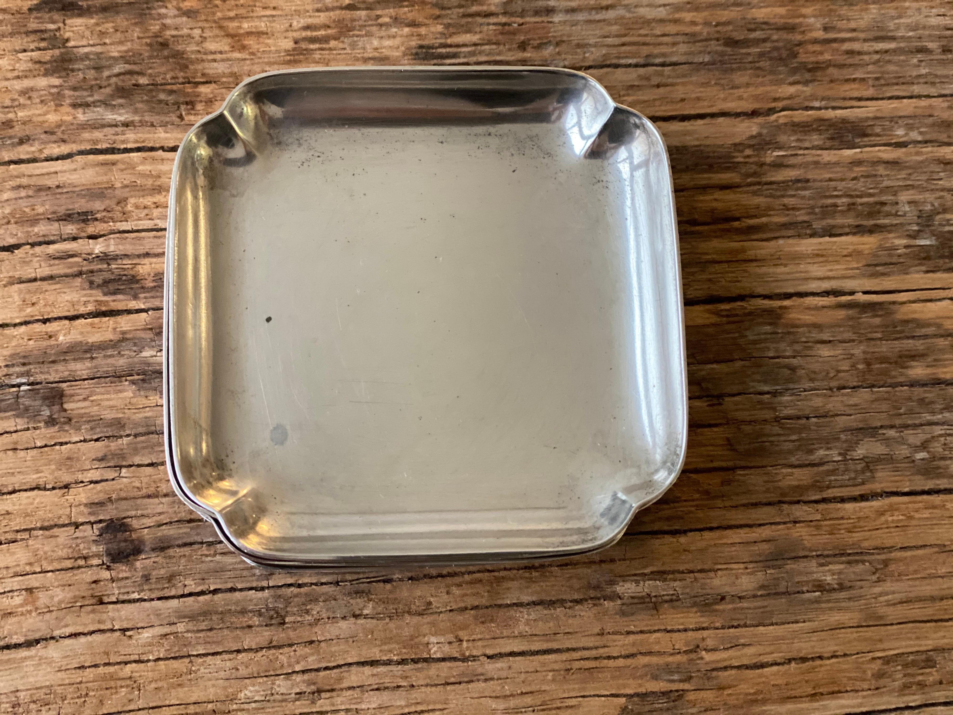 Cartier Sterling Silver Nut Plates, Marked In Good Condition For Sale In Southampton, NY