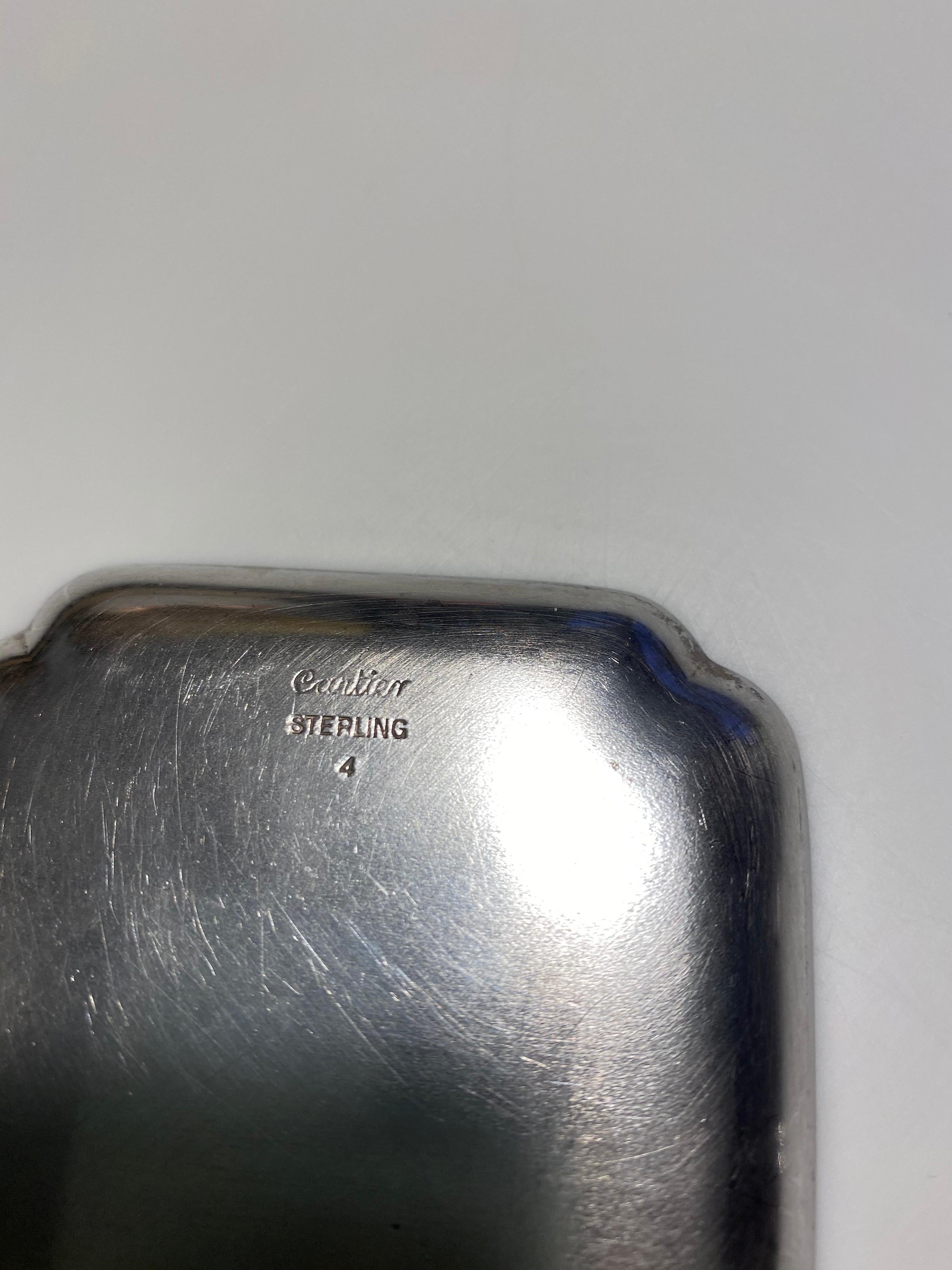 Cartier Sterling Silver Nut Plates, Marked For Sale 3