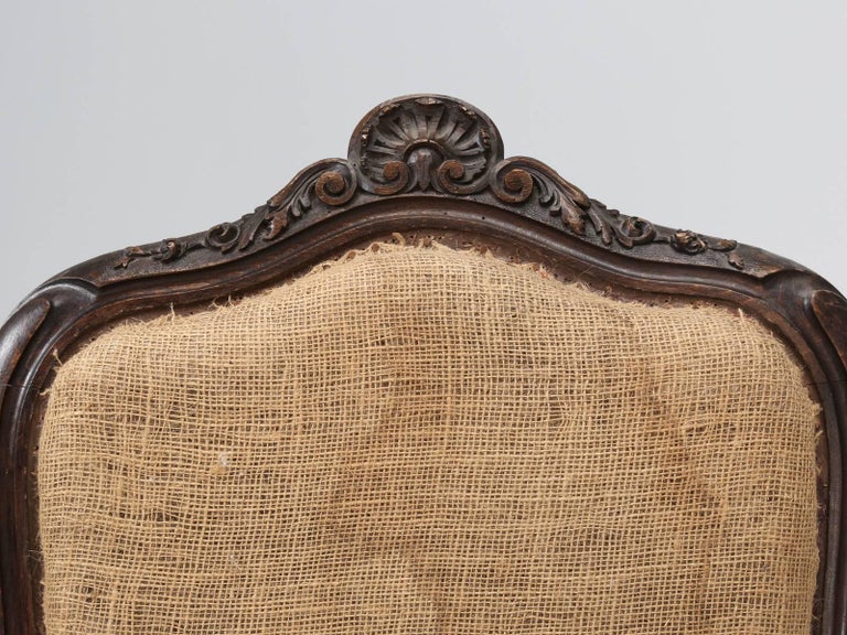 Set of Six Carved French Antique Living Room or Parlor Chairs For Sale