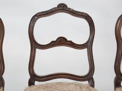 Set of Six Carved French Antique Living Room or Parlor Chairs