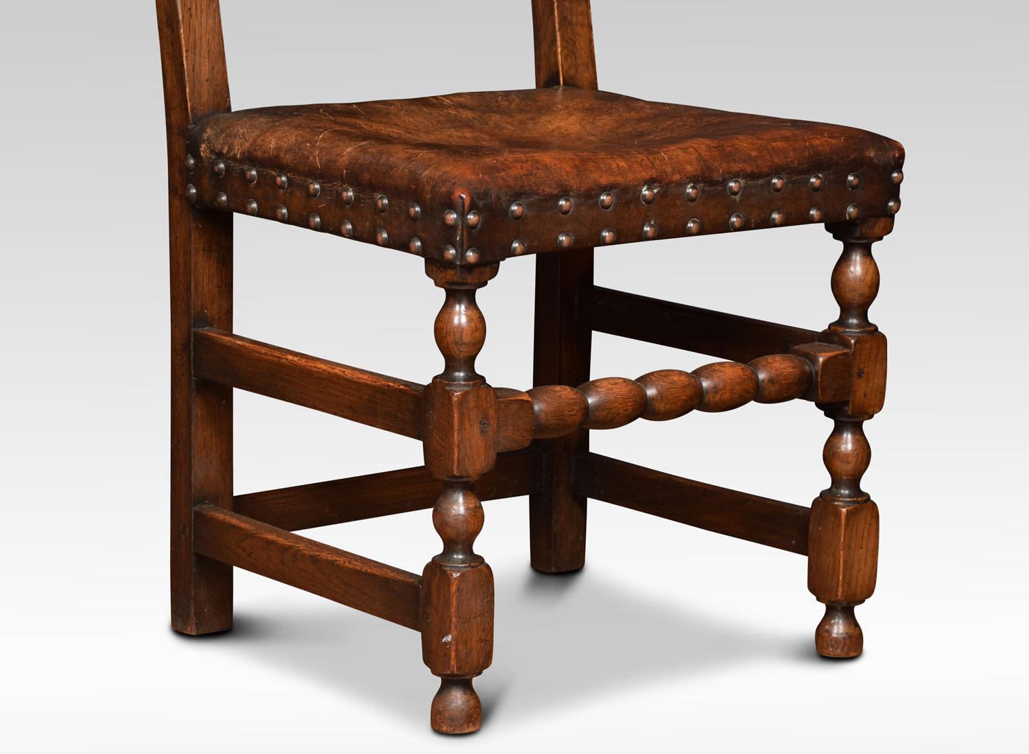 Set of Six Carved Oak Dining Chairs In Good Condition In Cheshire, GB