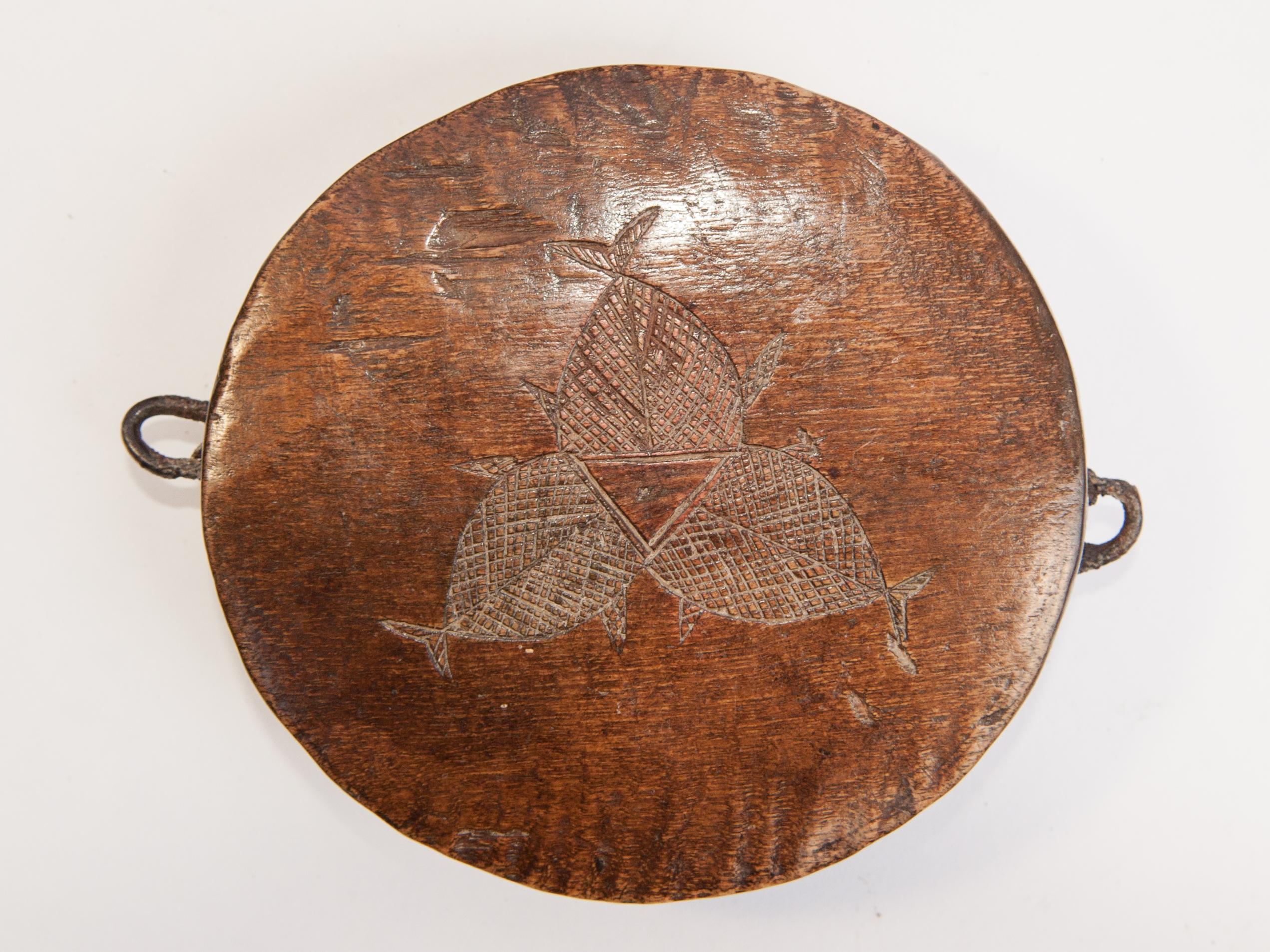 Mid-20th Century Set of Six Carved Wooden Sickle Holders from Nepal, Mid to Late 20th Century