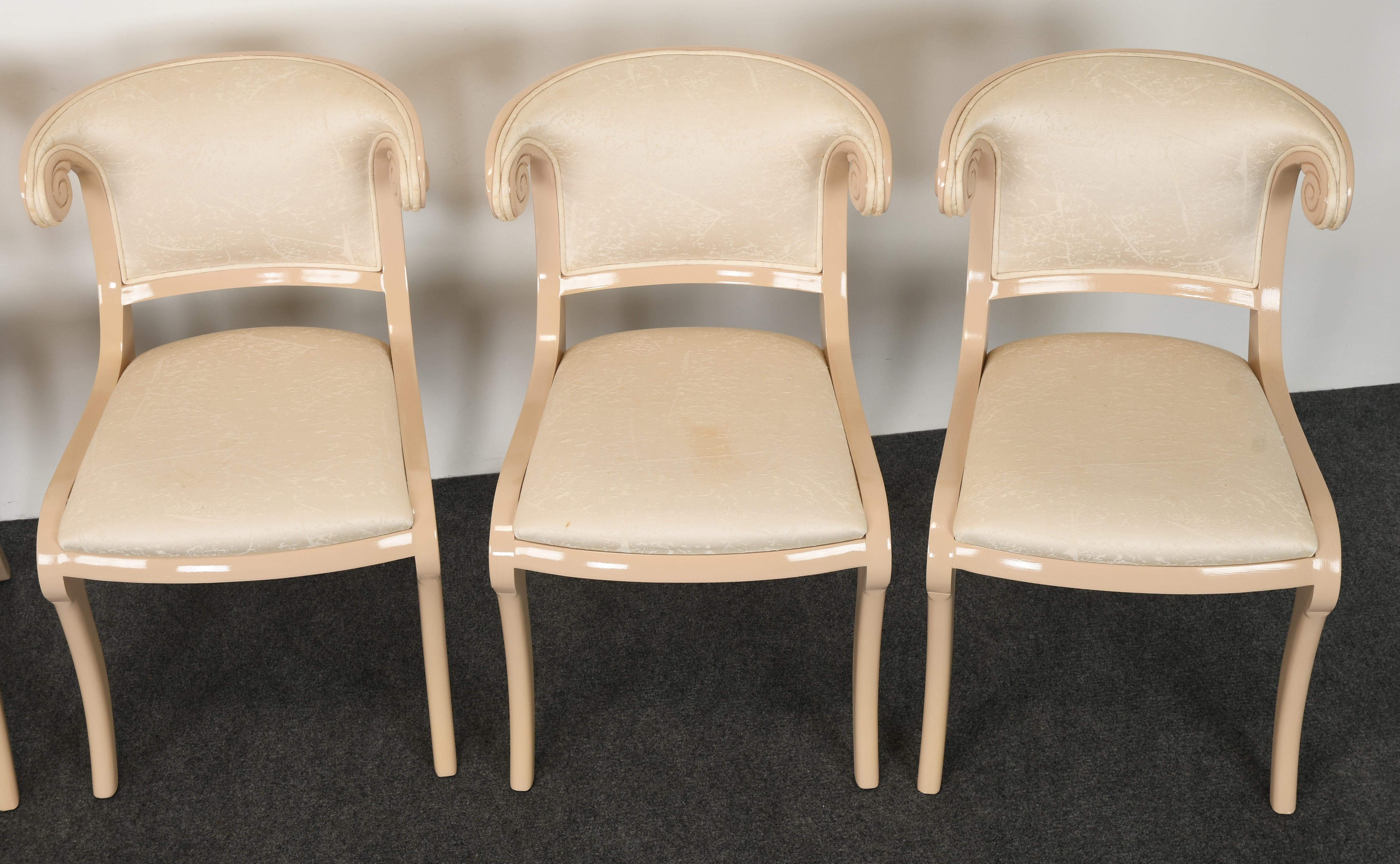 American Set of Six Casa Stradivari Klismos Chairs, 1980s