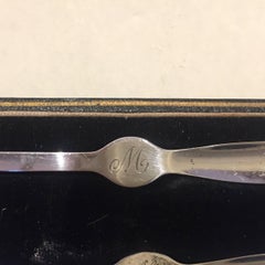 Set of Six Cased Silver Lobster/Crab Picks/Forks