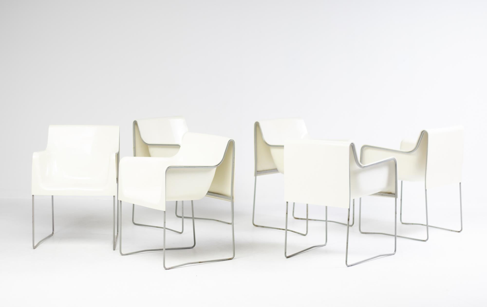 Set of Six Cassina Mabelle Armchairs by Patrick Jouin 3