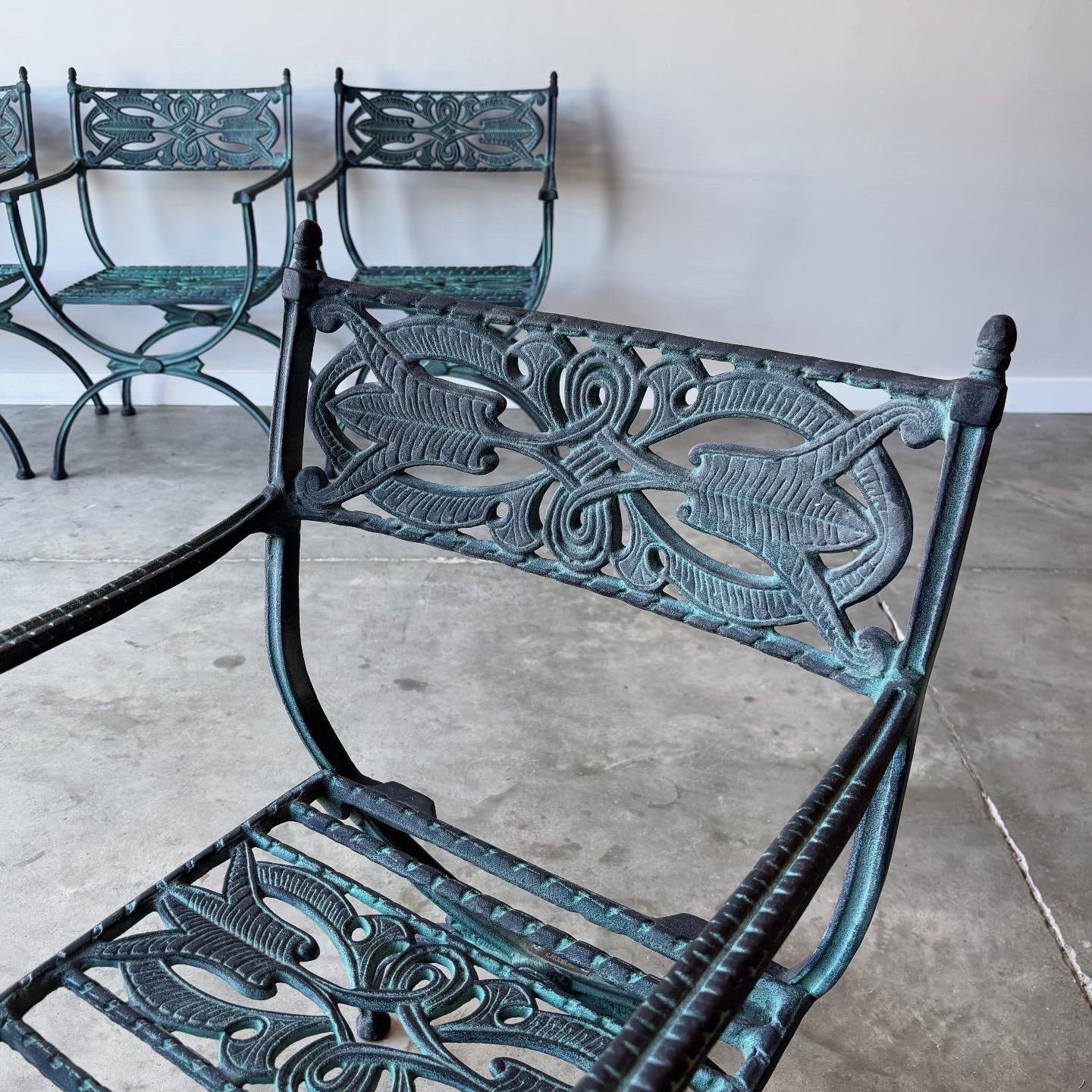 Juego de seis sillones de aluminio fundido para terraza en Bueno estado para la venta en Raleigh, NC