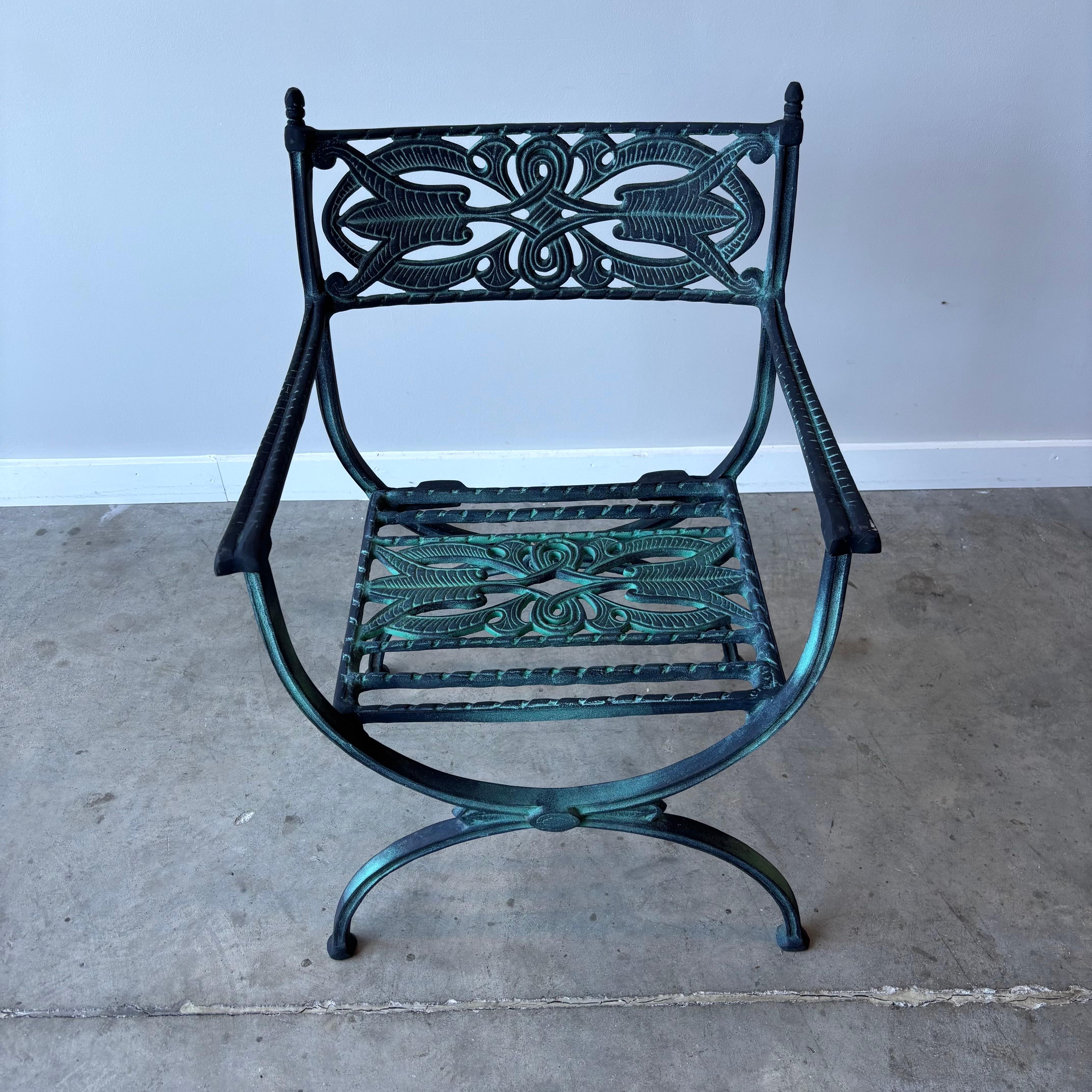 Juego de seis sillones de aluminio fundido para terraza Aluminio en venta