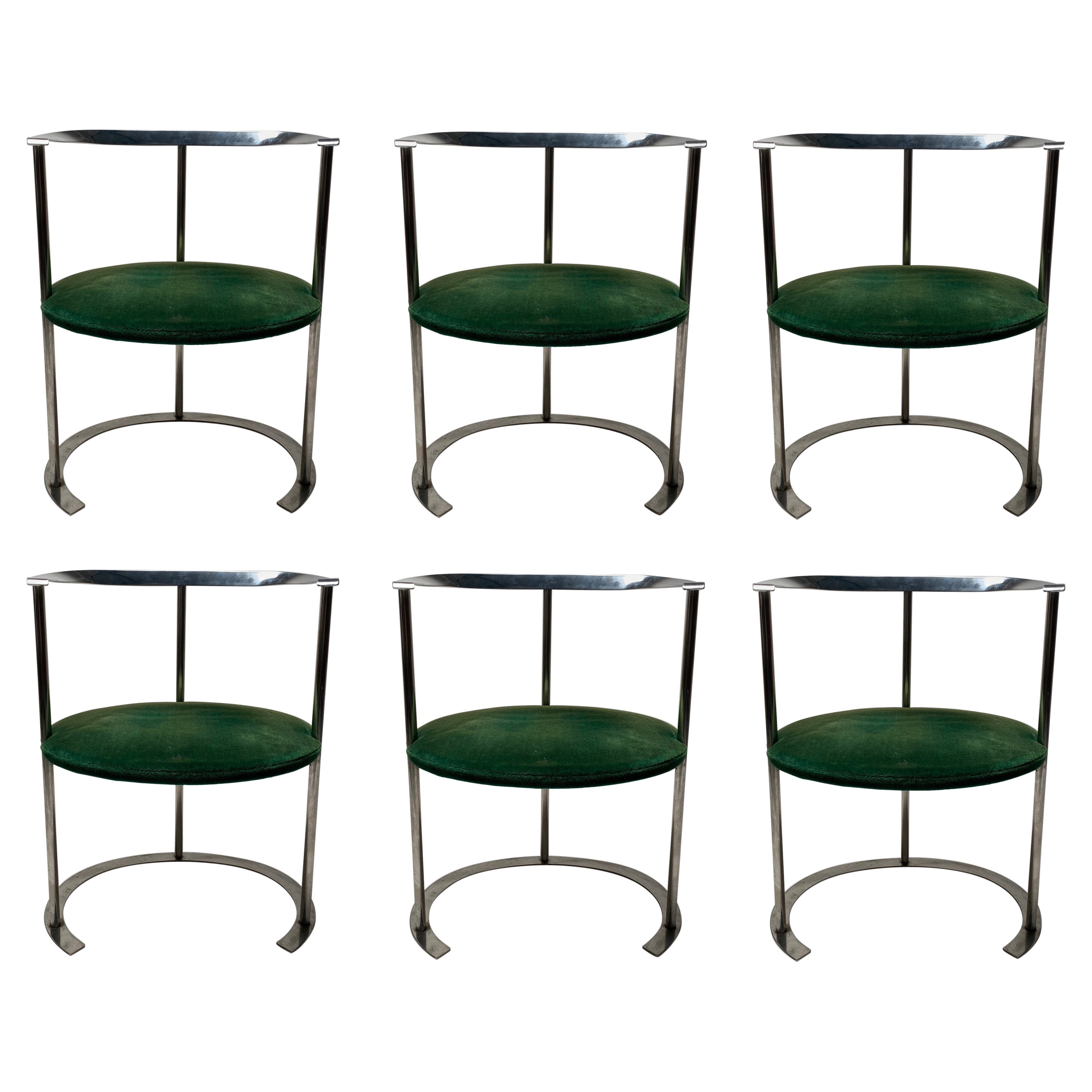 Ensemble de six chaises Catilina de Luigi Caccia Dominioni, Azucena, 1958, Italie