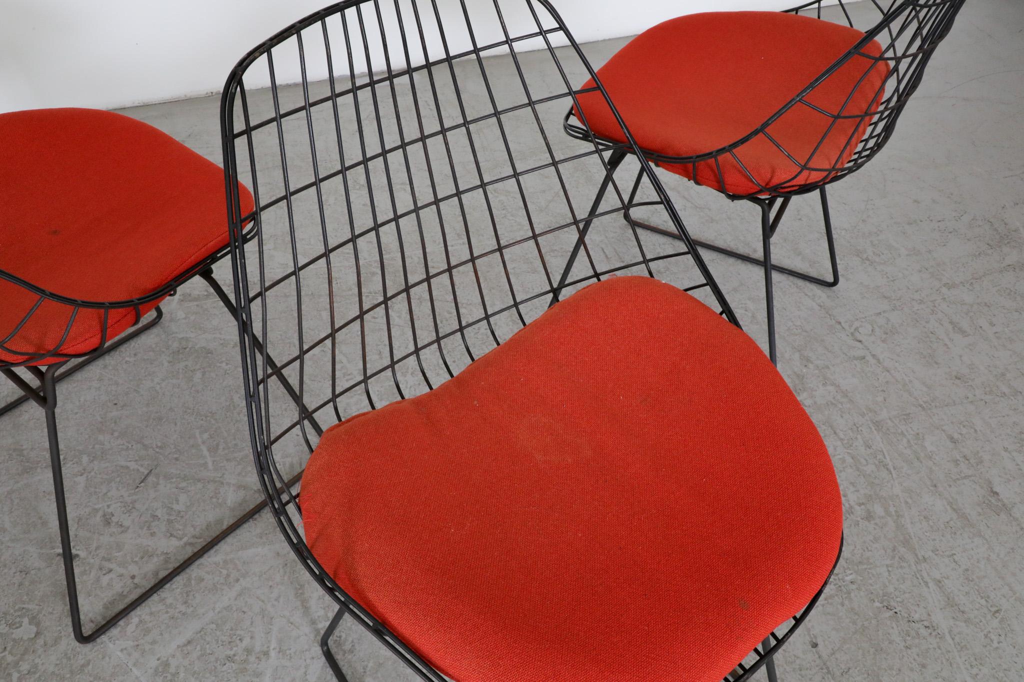 Ensemble de six chaises en fil de fer Cees Braakman 'SM05' pour Pastoe, années 1950  en vente 4