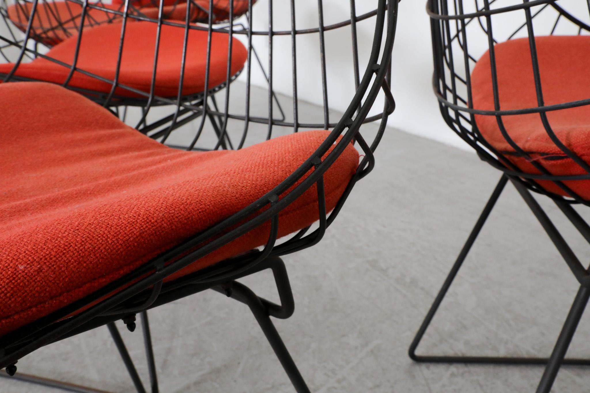 Ensemble de six chaises en fil de fer Cees Braakman 'SM05' pour Pastoe, années 1950  en vente 10