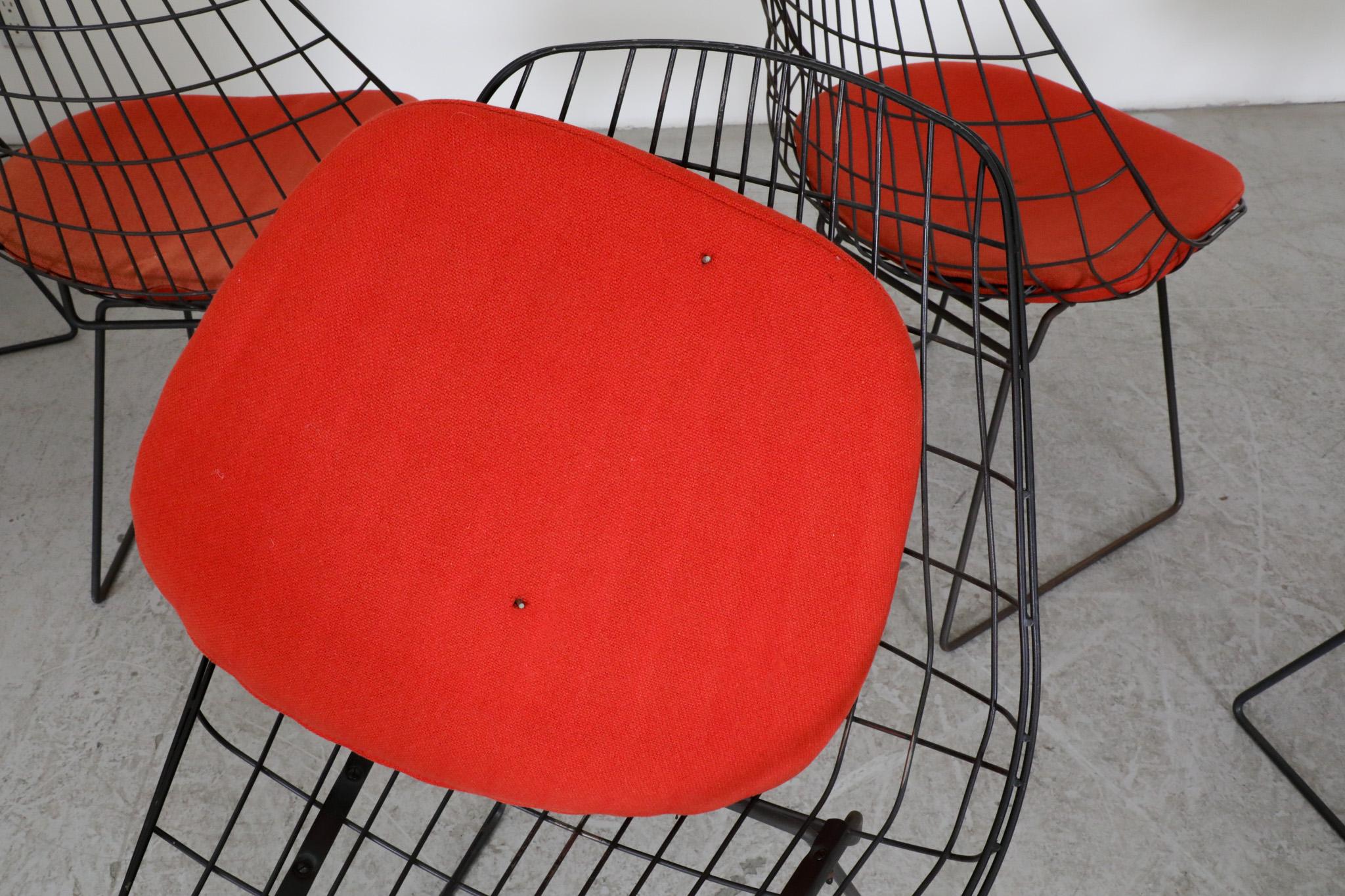 Ensemble de six chaises en fil de fer Cees Braakman 'SM05' pour Pastoe, années 1950  en vente 1