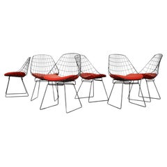 Set of Six Cees Braakman 'SM05' Wire Chairs for Pastoe, 1950s