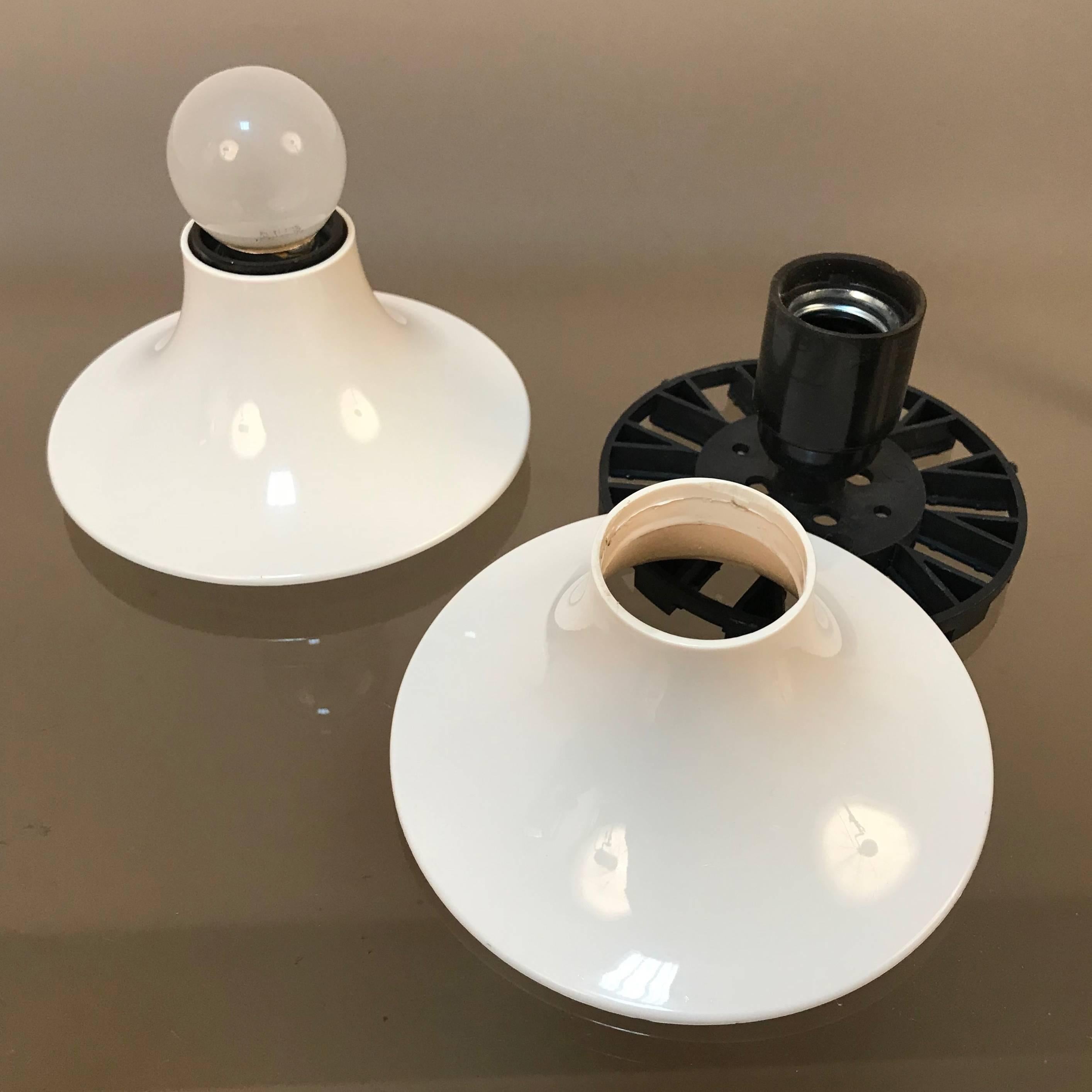 Mid-Century Modern Set of Six Ceiling Lamps Model Teti Designed by Vico Magistretti for Artemide