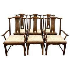 Set of Six Century Furniture Chin Hua Asian Style Dining Chairs