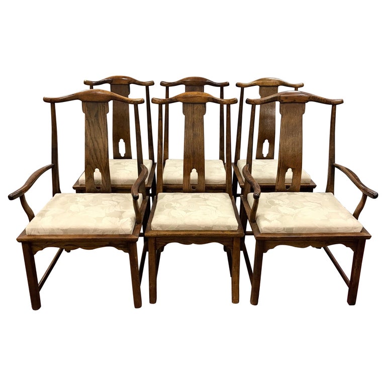 Set of Six Century Furniture Chin Hua Asian Style Dining Chairs at 1stDibs