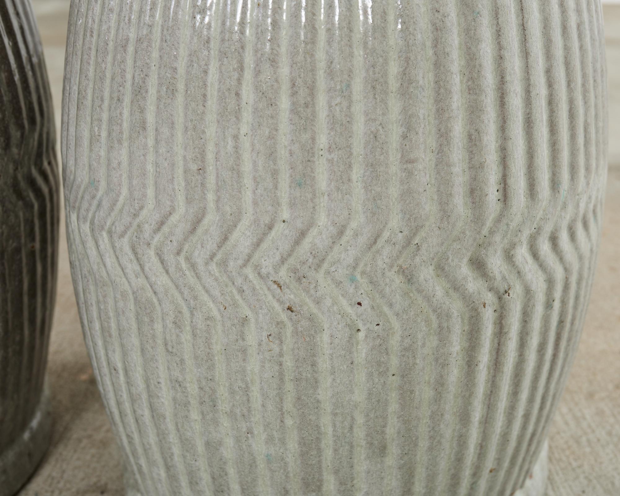 Set of Six Ceramic Drum Garden Stools or Drink Table 13