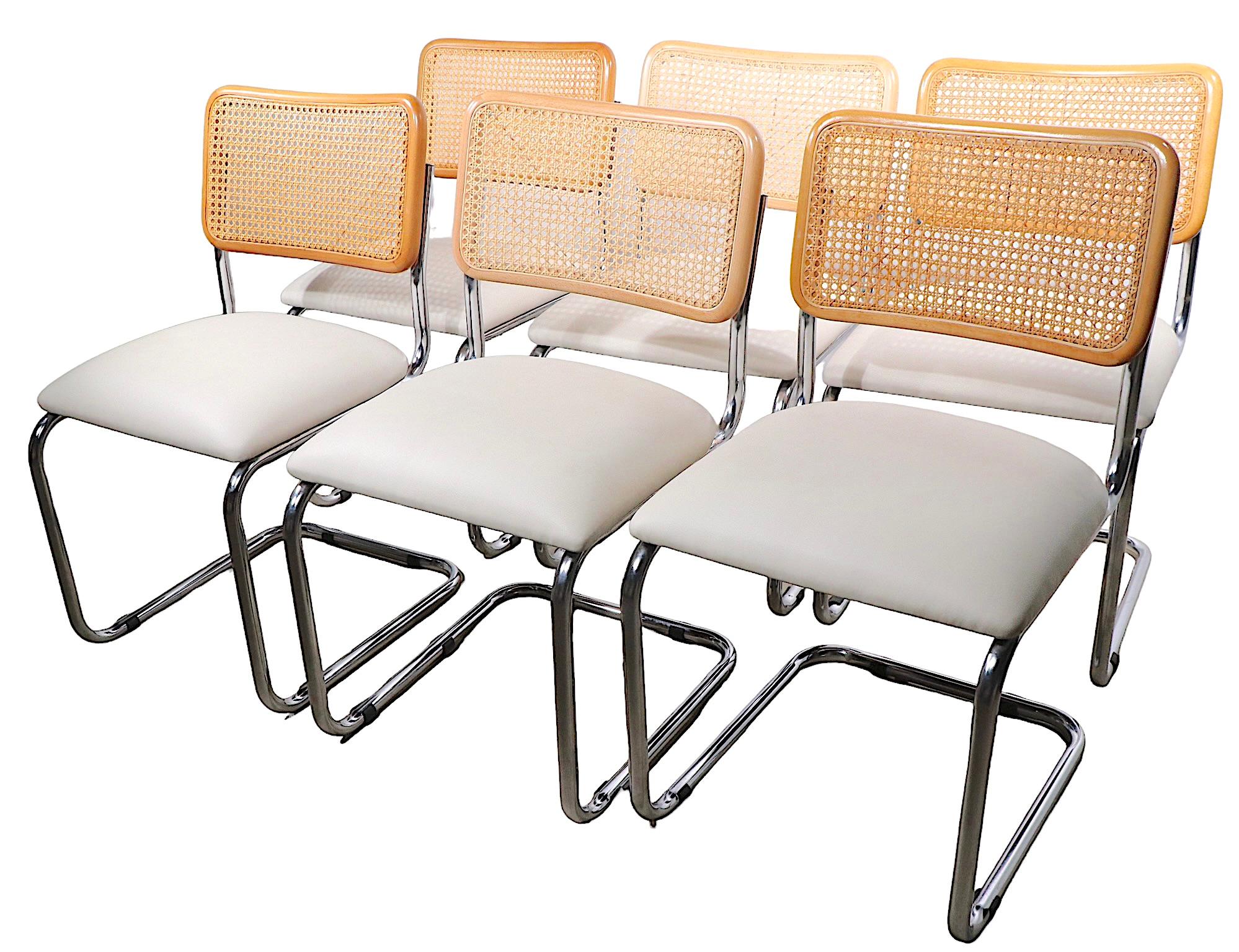 Set of Six Cesca Chairs Designed by Marcel Breuer c. 1970's 3