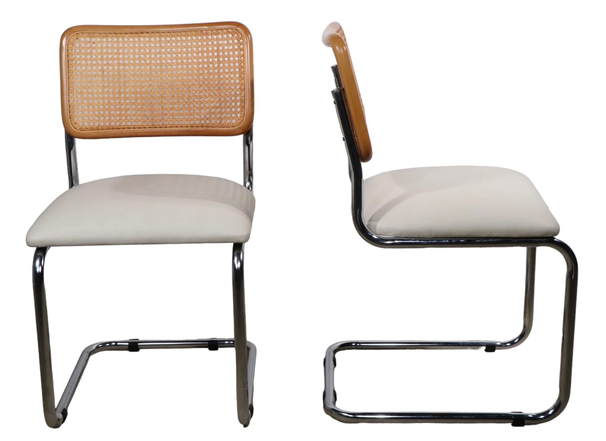 Set of Six Cesca Chairs Designed by Marcel Breuer c. 1970's In Good Condition In New York, NY