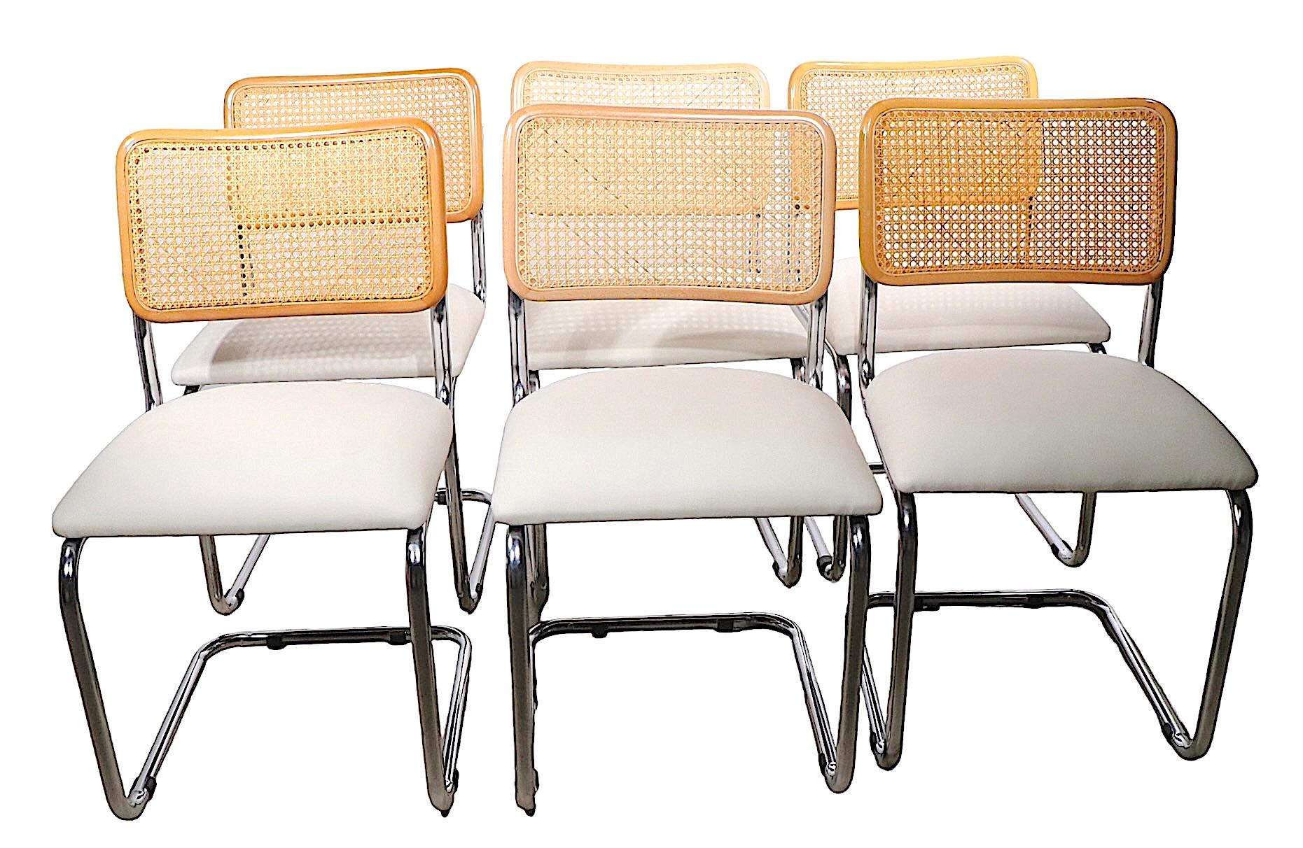 Set of Six Cesca Chairs Designed by Marcel Breuer c. 1970's 2