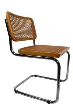 Set of Six Cesca ChairsMade in Italy designed by Marcel Breuer c. 1970's
