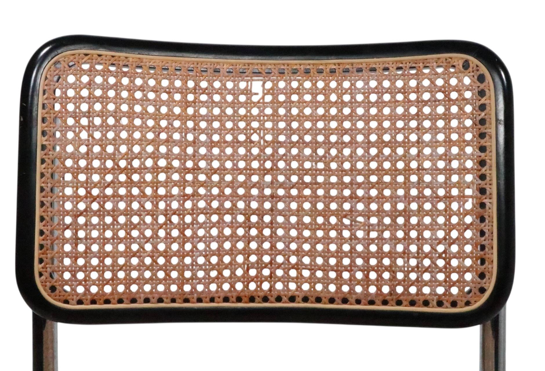 Set of Six Cesca Dining Chairs by Marcel Breuer Made in Italy c. 1970's im Angebot 7