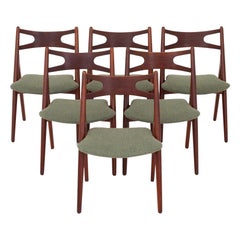 Used Set of Six CH 29 Chairs by Hans J. Wegner