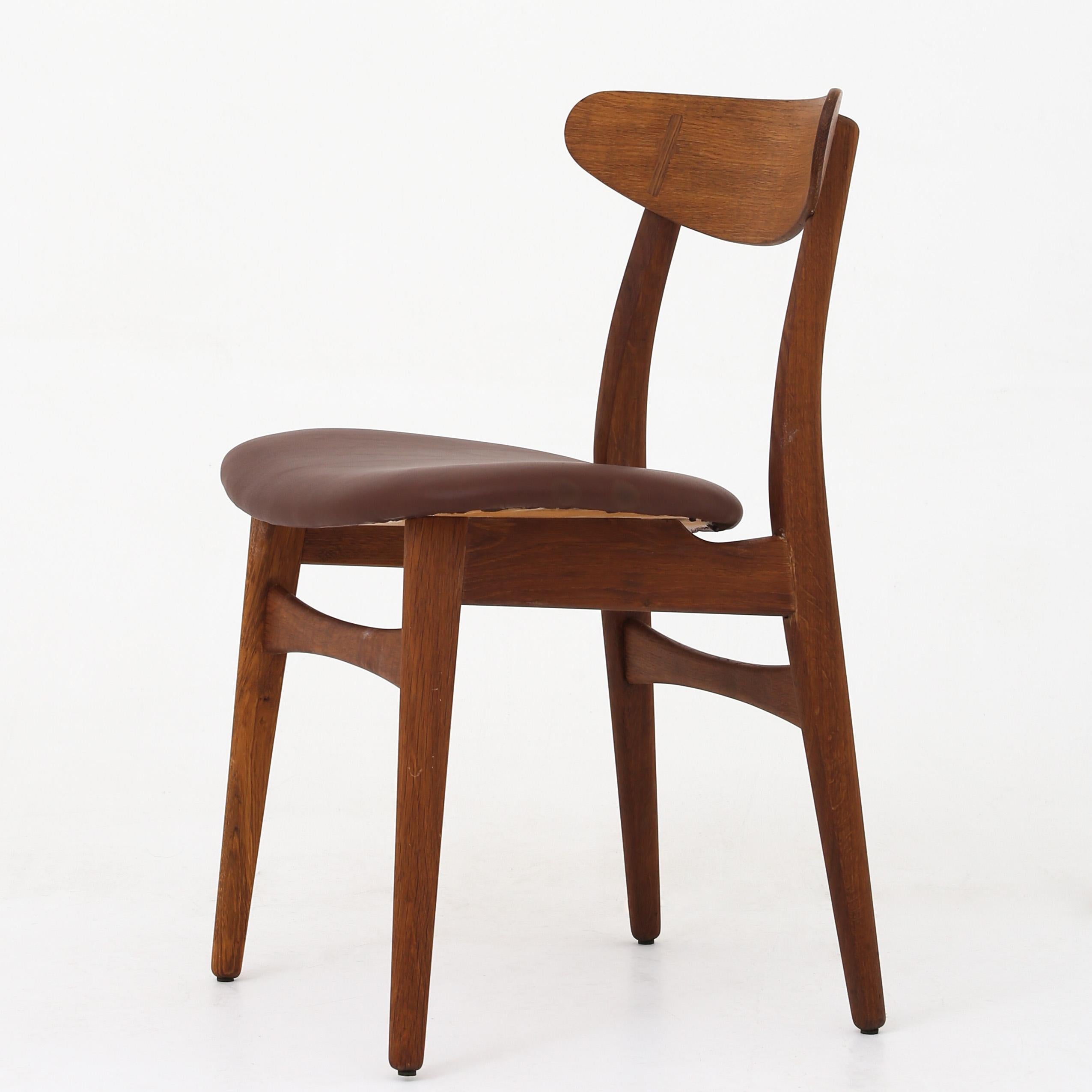 Scandinavian Modern Set of Six CH 30 Dining Chairs by Hans J. Wegner