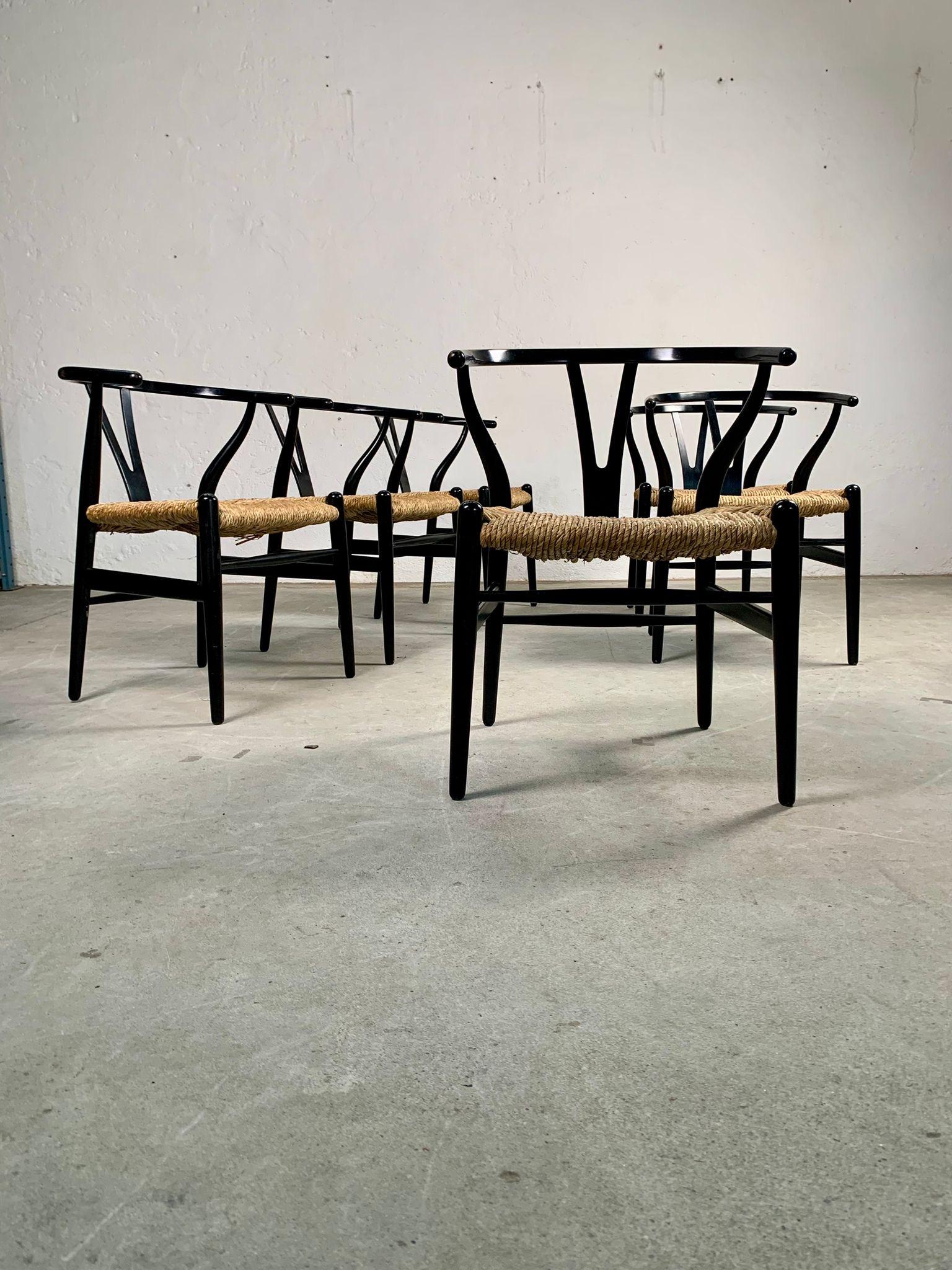 Danish Set of six CH24 Wishbone chairs by Hans Wegner for Carl Hansen, Denmark, 1950